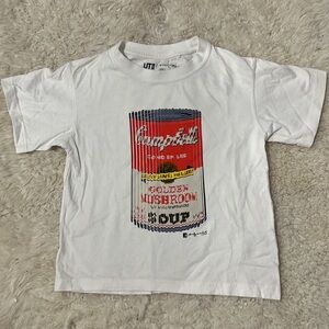 Andy Warhol 'Campbell Soup' Print Cotton T-shirt for kids 5-6 Yrs